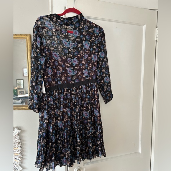 Rebecca Taylor designer silk & cotton floral dress size 8 BRAND NEW WITH TAGS - Picture 4 of 10